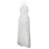 210a4DdZ32L.jpg Chiffon Tiered Dresses for Women Formal Halter Sleeveless Flowy Maxi Dress Summer Sexy Irregular Hem Solid Sundresses