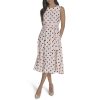 Women's Aline Tie Belt Sleeveless Midi Dress