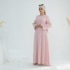 311GJqGORUL.jpg Hanimeli Linen Long Sleeve Maxi Dress A-Line Modest Abaya for Summer and Spring Lightweight Breathable Dress