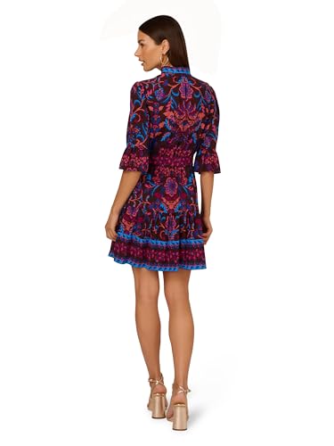 Women's Printed Short Flounce Dress