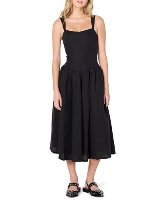 Women's Balu Feminine Shaped Waist Midi Dress