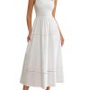 Summer Corset Midi Dress Elegant Square Neck Flowy A Line Wedding Guest Tea Party Dresses for Women Sundress 2025