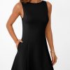 Women's A-Line Boat Neck Flowy Mini Dress Summer 2025 Going Out Party Club Vacation Sleeveless Tank Dresses