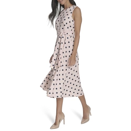 Women's Aline Tie Belt Sleeveless Midi Dress