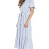 High Neck Ruffle Maxi Breezy Vacation Summer Dresses for Women