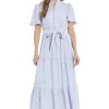 High Neck Ruffle Maxi Breezy Vacation Summer Dresses for Women