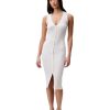Women's Cotton Rib V-Neck Polo Dress