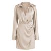 Satin Dress Cocktail Dresses Mini Dress