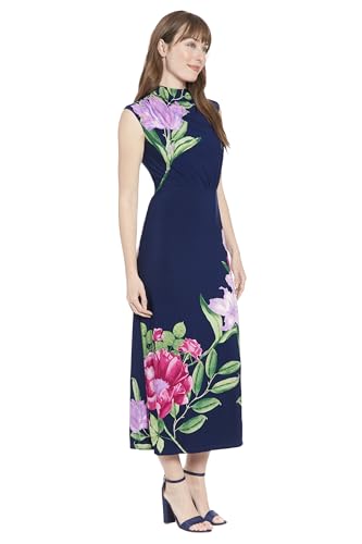 High Neck Sleeveless Midi Cocktail Wedding Guest Dresses for Women