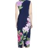 High Neck Sleeveless Midi Cocktail Wedding Guest Dresses for Women