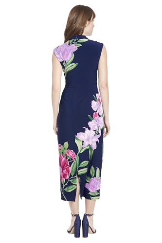 High Neck Sleeveless Midi Cocktail Wedding Guest Dresses for Women