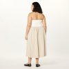 Women's Hellen Strapless Mixed Media Maxi Dress