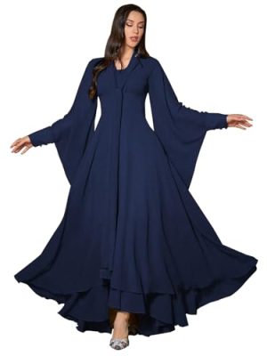 Summer Floral Dresses for Women Long Sleeve Casual Style Beach Swing Dresses