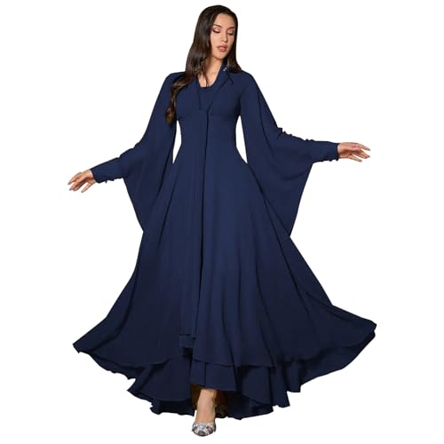Summer Floral Dresses for Women Long Sleeve Casual Style Beach Swing Dresses