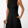 Women's A-Line Boat Neck Flowy Mini Dress Summer 2025 Going Out Party Club Vacation Sleeveless Tank Dresses