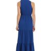 Women's Easy Feminine Versatile Smocked Waist Ruffle Neckline