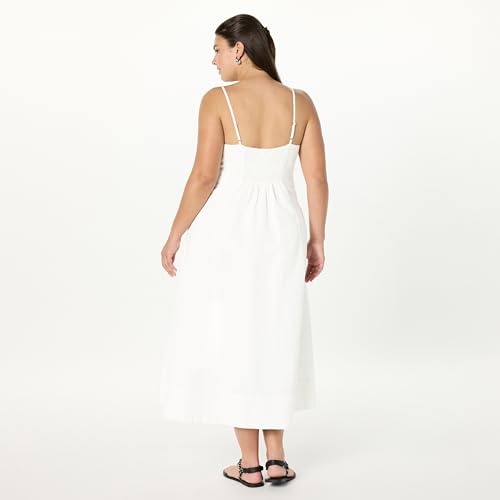 Women's Daphne Square Neck Linen Maxi Dress