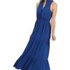Women's Easy Feminine Versatile Smocked Waist Ruffle Neckline