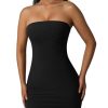 Women's Sexy Tube Sleeveless Bodycon Cocktail Party Mini Dress