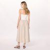 Women's Hellen Strapless Mixed Media Maxi Dress
