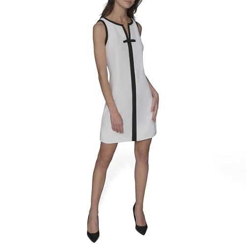 Women's Sleeveless V-Neck Bow A-line Mini Dress
