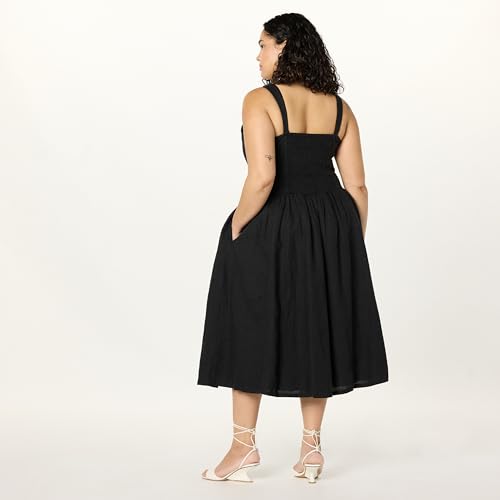 Women's Balu Feminine Shaped Waist Midi Dress
