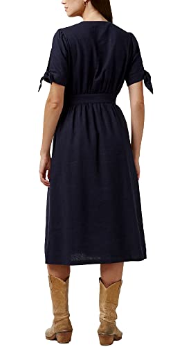 Women's Mariposa V Neck Button Front Dress 2