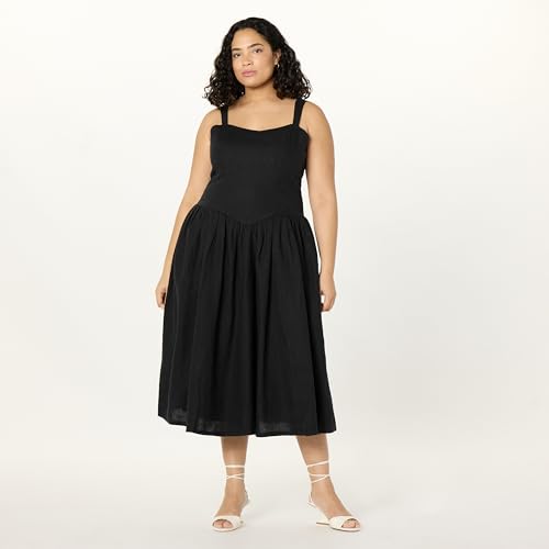 Women's Balu Feminine Shaped Waist Midi Dress