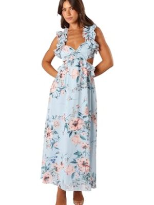 Women's Lucah Frill Shoulder Maxi Dress