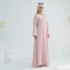 31lHQdKEdBL.jpg Hanimeli Linen Long Sleeve Maxi Dress A-Line Modest Abaya for Summer and Spring Lightweight Breathable Dress