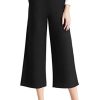 Wide Leg Pants for Women Trousers High Waisted Dress Pants Business Casual Summer Capris Stretch Pull On Work Slacks