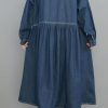 31miSLFlTQL.jpg Womens Fall Winter A-Line Long Denim Trench Coat Loose Casual Button Down Maxi Jean Shirt Dress