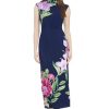High Neck Sleeveless Midi Cocktail Wedding Guest Dresses for Women