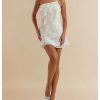 Women's One Shoulder Ruffle Mesh Mini Dress Layered Backless Vacation Party Sundresses