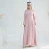 31u0HtGTs5L.jpg Hanimeli Linen Long Sleeve Maxi Dress A-Line Modest Abaya for Summer and Spring Lightweight Breathable Dress