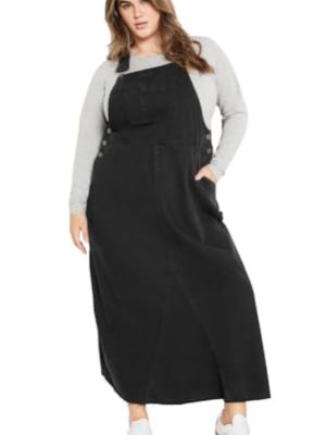 Women's Plus Size Maxi Dress - Pinafore