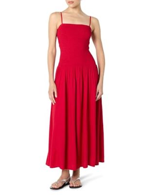 Women's Florencia Smocked Bodice Linen Maxi Dress