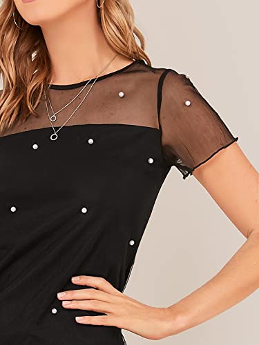 Women's Boho 2025 Summer Mini Dress, Lettuce Trim Mesh Dress