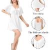 Womens Dresses 2025 Spring Summer Deep V Neck Casual Bow Tie Mini Cocktail Beach Dress