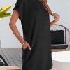 Womens Summer Dresses Fashion 2025 Short Sleeve Spring Mini Dress Casual Beach Vacation Clothes Dresses