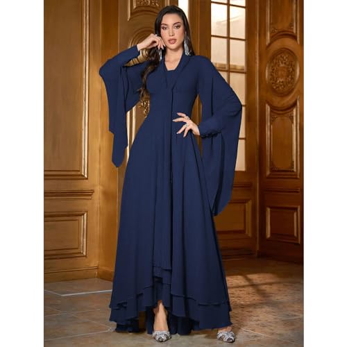 Summer Floral Dresses for Women Long Sleeve Casual Style Beach Swing Dresses
