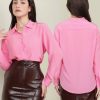 100% Pure Silk Blouses for Women Long Sleeve: Women's Button-Down Elegant Shirts Lapel Luxurious Casual Blouse