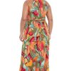 London Times Women's Twist Neck Halter Maxi Dress