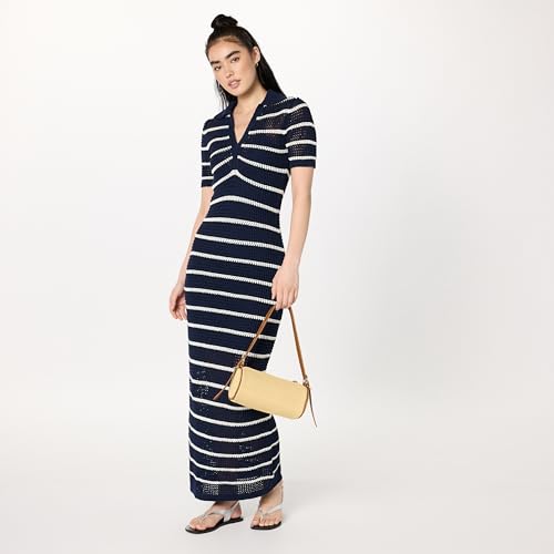 Women's Adalyn Tape Yarn Split-Neck Maxi Dress
