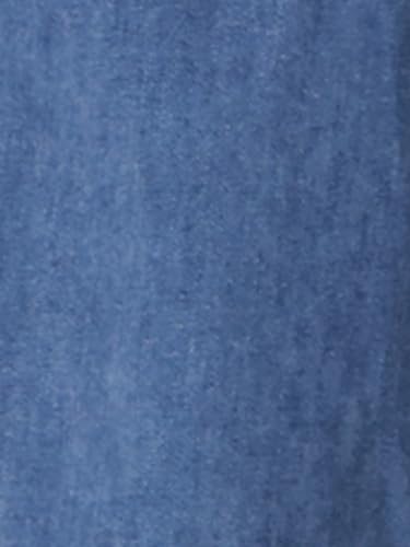 Denim Dress for Women's Collared Short Sleeve A-Line Button Up Jean Midi Dresses