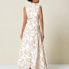Women's Summer Button Down Shirt Dresses Sleeveless V Neck Belted Casual Maxi Dress with Pockets