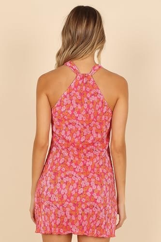 Women's Melody Plisse Halter Mini Dress
