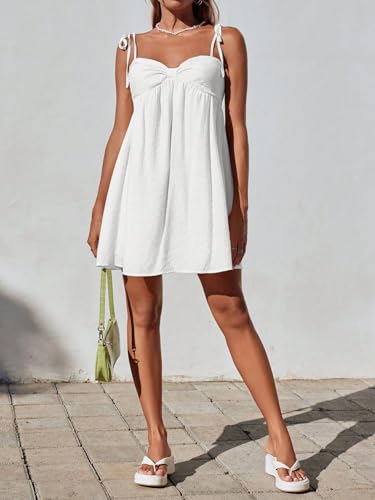Casual Summer Dresses for Women 2025 Flowy Sun Dress Mini Slip Dress Cute Spaghetti Strap Dress