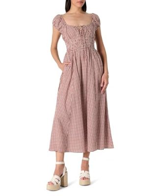 Women's Melody Cap Sleeve Tie Front Cotton Dress
