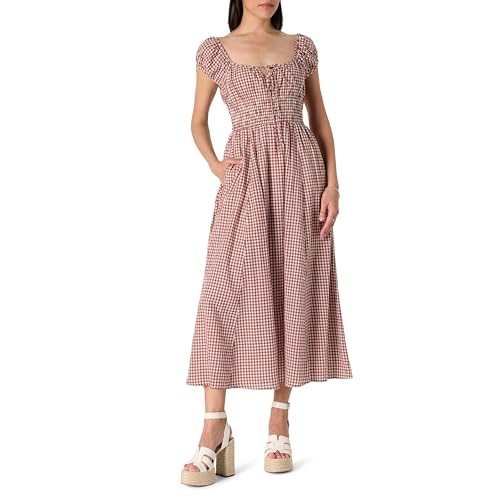 Women's Melody Cap Sleeve Tie Front Cotton Dress